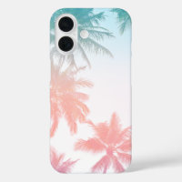 Plage Vintage Sunset Palm Trees
