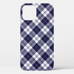 Coque iPhone 12 Pro Plaid bleu V2