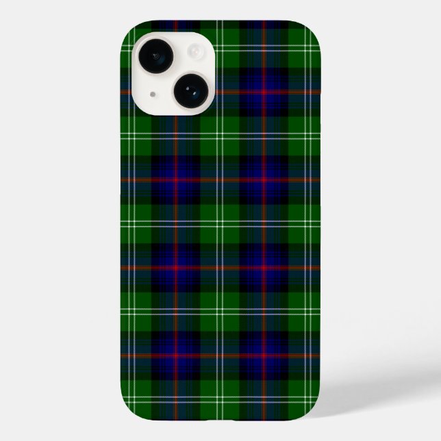 Coques Case-Mate iPhone plaid bleu vert de tartan du sud (Verso)