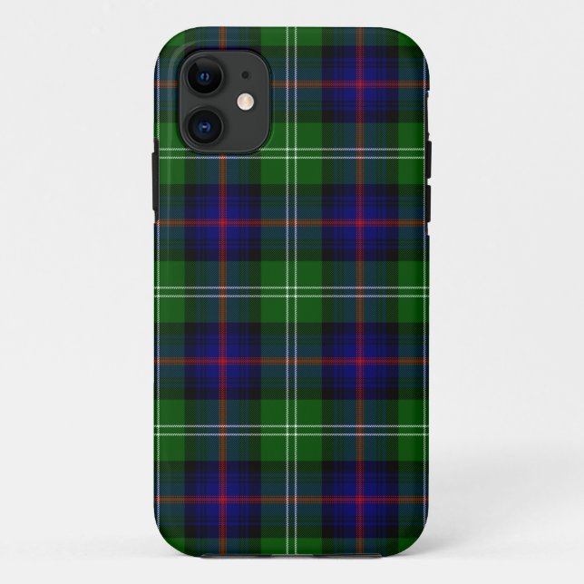 Coques Case-Mate iPhone plaid bleu vert de tartan du sud (Dos)