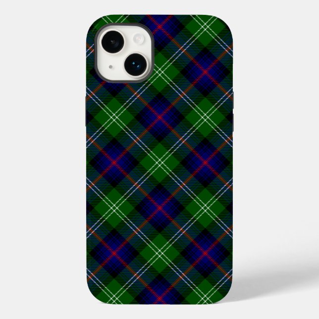Coques Case-Mate iPhone plaid bleu vert de tartan du sud (Verso)