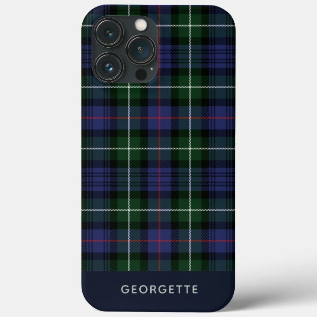 Coques Case-Mate iPhone Plaid Clan MacKenzie Purple Tartan Personnalisé (Verso)