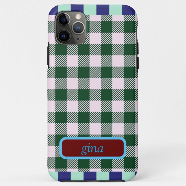 Coques Case-Mate iPhone Plaid En vichy personnalisé (Dos)