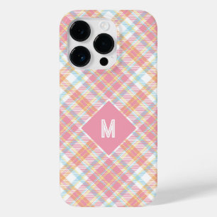Coque Case-Mate iPhone Plaid Monogramme personnalisé / Motif Tartan