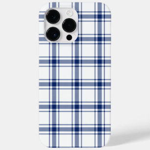 Coque Case-Mate iPhone Plaid Nautique Bleu et Blanc