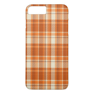 Coque iPhone 7 Plus Plaid orange