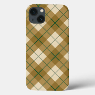 Etui iPhone Case-Mate Plaid polarisé en or avec la rayure verte