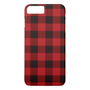 Coque Case-Mate Pour iPhone Plaid rustique de buffle rouge et noir
