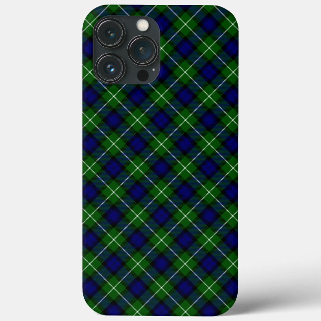 Coques Case-Mate iPhone Plaid vert bleu Lamont tartan (Verso)