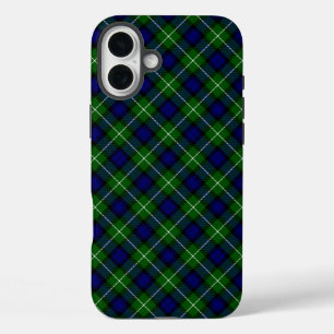 Coque Pour iPhone 16 Plus Plaid vert bleu Lamont tartan