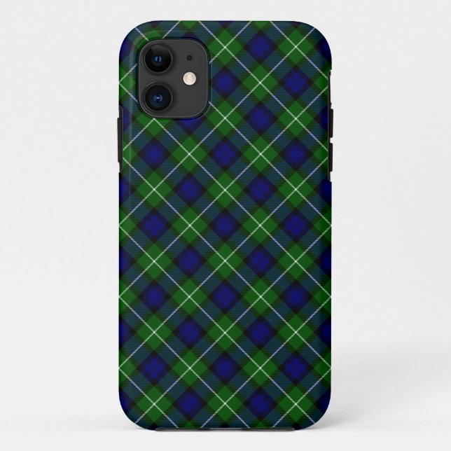 Coques Case-Mate iPhone Plaid vert bleu Lamont tartan (Dos)