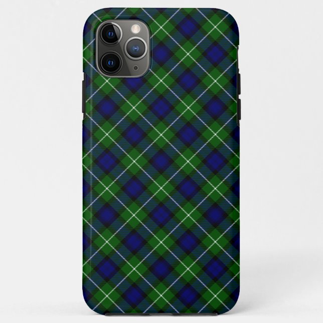 Coques Case-Mate iPhone Plaid vert bleu Lamont tartan (Dos)