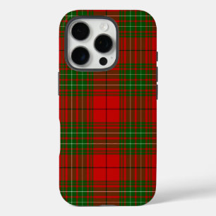 Coque iPhone 16 Pro Plaid vert rouge de Comyn tartan