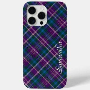Coque Case-Mate iPhone Plaid violet, bleu et vert