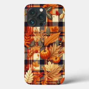 Case-Mate iPhone Case Plaids d'automne citrouille Maple Feuille
