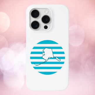 Coque Case-Mate iPhone Plan de l'Alaska Cercle bleu rétro