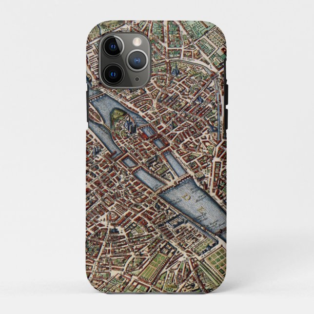 Coques Case-Mate iPhone plan de Paris ville ancienne (Dos)
