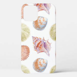 Case-Mate iPhone Case Plan marin sans soudure de coquillages. Aquarelle 