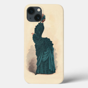 Coque Case-Mate iPhone Planche de mode antique victorienne : robe à tourn
