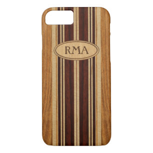 Case-Mate iPhone Case Planche de surf en bois de monogramme de Koa de
