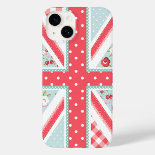 Coque Case-Mate iPhone Planche folk chic British Union Jack Pastels