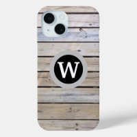 Planches de bois clair Monogramme
