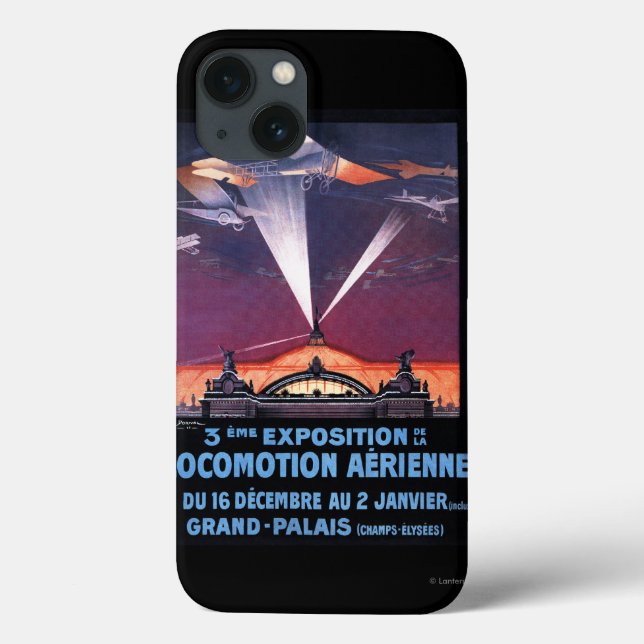 Coques Case-Mate iPhone Plane Flying Over Searchlight Poster (Verso)