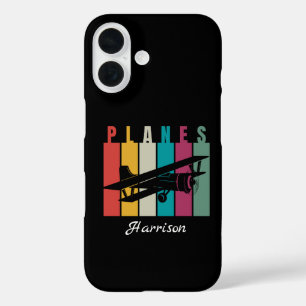 Coque Pour iPhone 16 Plans,Typographie,Aviation,Minimaliste,Personnalis