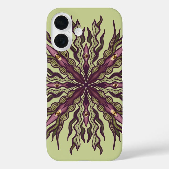Coques Case-Mate iPhone Plante à œil psychédélique - Mandala botanique sur (Verso)