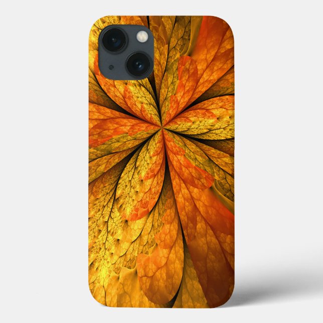 Coques Case-Mate iPhone Plante d'automne, Abstrait moderne Fractal Art Lea (Verso)