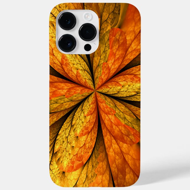 Coques Case-Mate iPhone Plante d'automne, Abstrait moderne Fractal Art Lea (Verso)