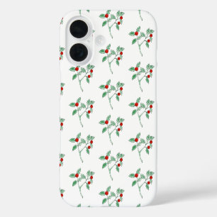 Coque Pour iPhone 16 plante de baie rouge