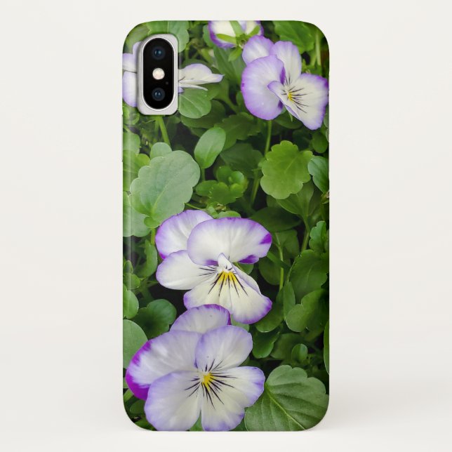 Coques Case-Mate iPhone plante de pansement violet et blanc (Dos)