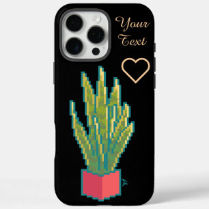 Coque iPhone 16 Pro Max Plante snake, pixel art