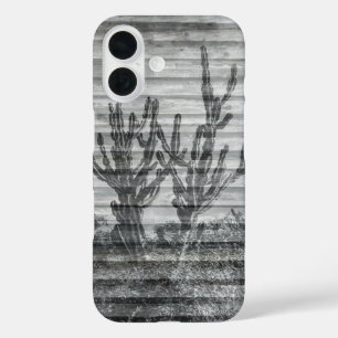 Coque Pour iPhone 16 Plantes de Cactus sur Planches de Bois Photo en No