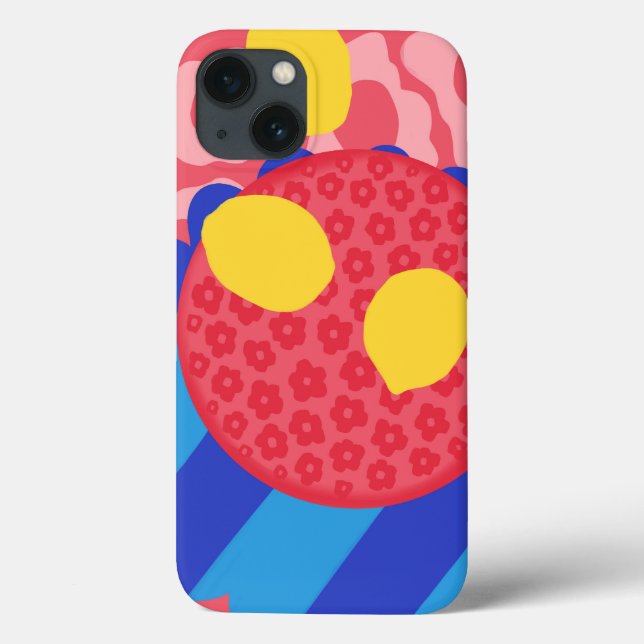 Coques Case-Mate iPhone Plaque de fleurs de citron (Verso)