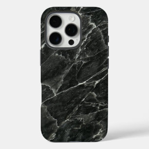 Coques iPhone 16 Pro Plaque de marbre noir poli