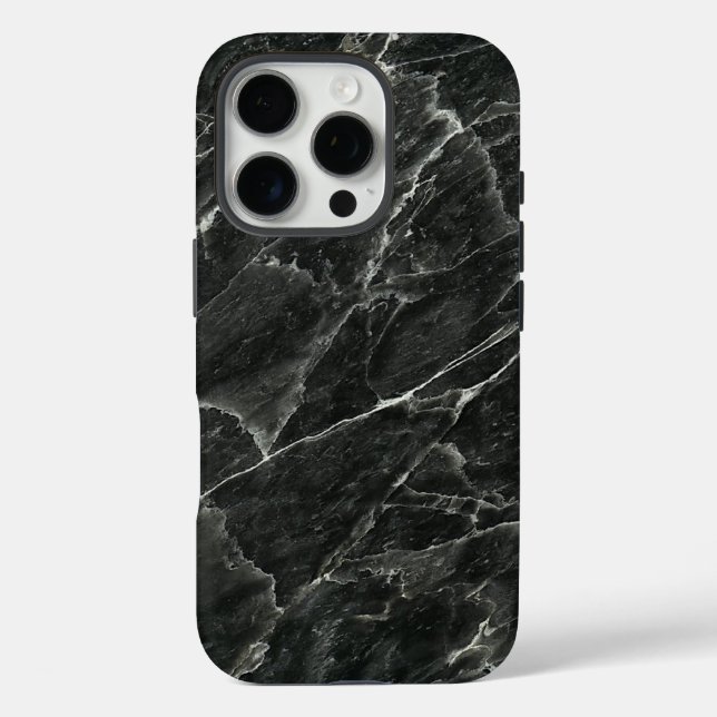 Coques Case-Mate iPhone Plaque de marbre noir poli (Verso)