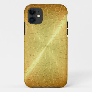 Coque iPhone 11 Plaque métallique or