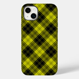Coque Case-Mate iPhone Plaque noire jaune tartan MacLachlan