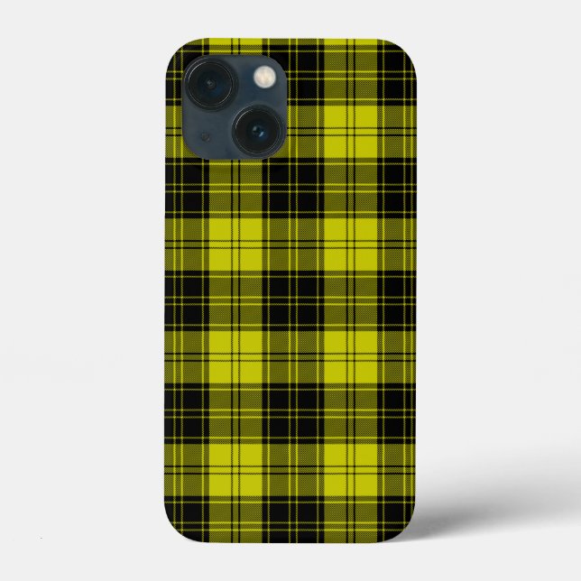 Coques Case-Mate iPhone Plaque noire jaune tartan MacLachlan (Verso)