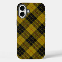 Plaque noire jaune tartan MacLeod