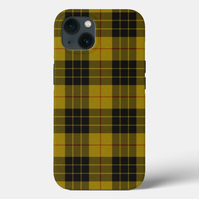 Coques Case-Mate iPhone Plaque noire jaune tartan MacLeod (Verso)