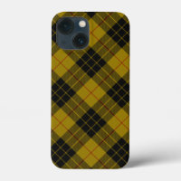 Plaque noire jaune tartan MacLeod
