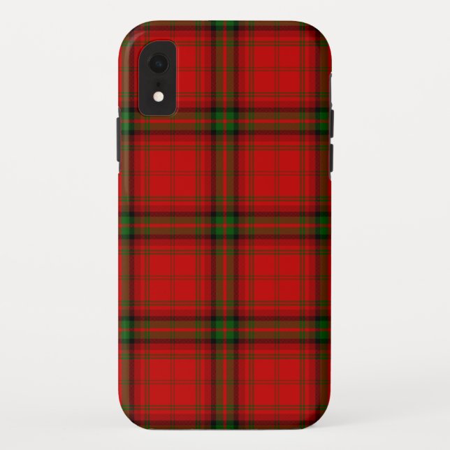 Coques Case-Mate iPhone Plaque rouge vert tartan MacDougall (Dos)
