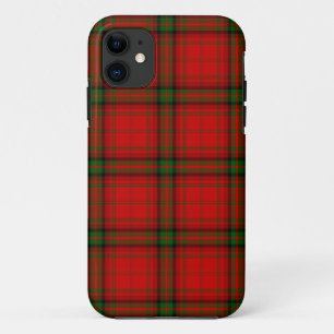 Coque iPhone 11 Plaque rouge vert tartan MacDougall