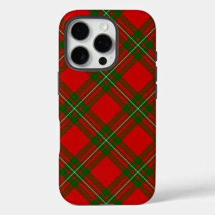 Coque iPhone 16 Pro Plaque vert rouge de tartan MacGregor