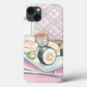 Etui iPhone Case-Mate Plat des sushi assortis avec des baguettes