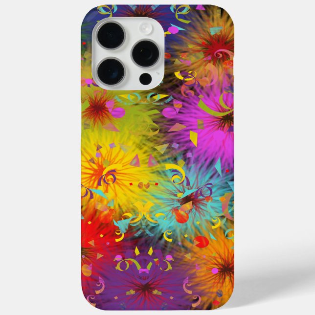 Coques Case-Mate iPhone Plat et Confetti flou coloré (Verso)