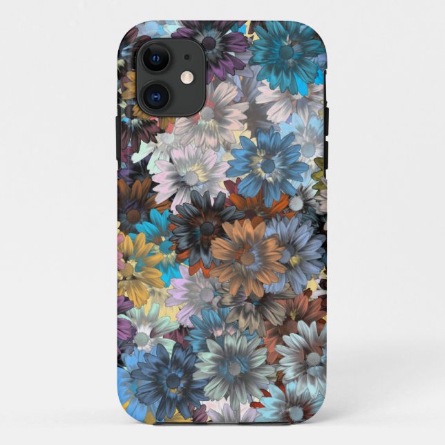 Coques Case-Mate iPhone Plat floral bleu (Dos)